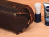 Arousa Leather Toiletry Bag - Walnut Brown