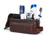 Arousa Leather Toiletry Bag - Walnut Brown