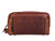 Barcelona Leather Toiletry Bag - Caramel Brown