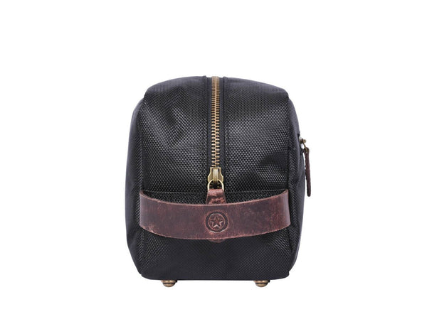 Palencia Toiletry Bag - Raven Black - Aaron Leather Goods 