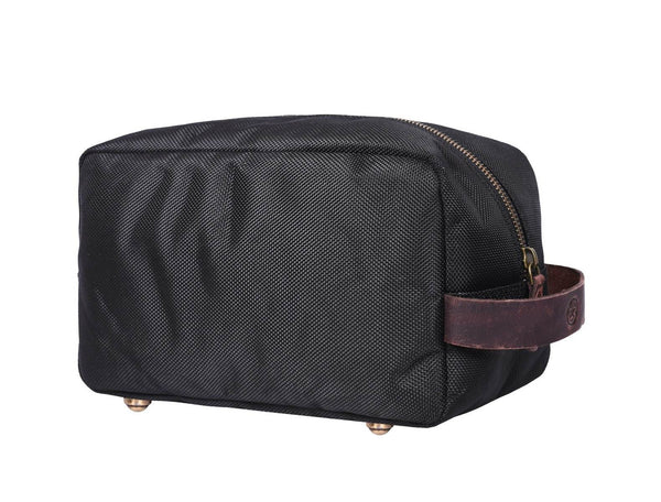 Palencia Toiletry Bag - Raven Black - Aaron Leather Goods 