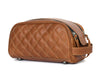 Ample Glide Quilted Leather Toiletry Bag - Caramel