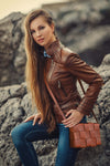 Cieza Sling Bag - Caramel Brown ( Upcycled Leather )