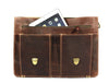 Phoenix Leather Briefcase - Walnut Brown