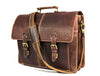 Phoenix Leather Briefcase - Walnut Brown