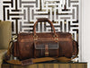 Pamplona Leather Duffle Bag - Walnut Brown