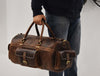 Pamplona Leather Duffle Bag - Walnut Brown