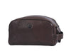 Omaha Leather Toiletry Bag - Walnut Brown