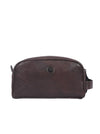 Omaha Leather Toiletry Bag - Walnut Brown