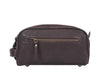 Omaha Leather Toiletry Bag - Walnut Brown