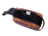 Omaha Leather Toiletry Bag - Caramel Brown - Aaron Leather Goods 