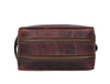 Tampa Leather Toiletry Bag - Walnut Brown - Aaron Leather Goods 