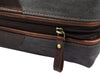 Valencia Canvas Leather Toiletry Bag - Vintage Brown