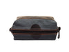 Valencia Canvas Leather Toiletry Bag - Vintage Brown