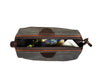 Valencia Canvas Leather Toiletry Bag - Vintage Brown