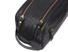 Omaha Leather Toiletry Bag - Raven Black