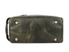 Omaha Leather Toiletry Bag - Seaweed Green