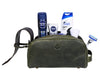 Omaha Leather Toiletry Bag - Seaweed Green