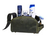 Omaha Leather Toiletry Bag - Seaweed Green