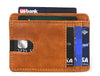 Utrera Leather Credit Card Holder - Caramel Brown