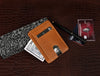 Utrera Leather Credit Card Holder - Caramel Brown - Aaron Leather Goods 