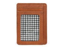 Utrera Leather Credit Card Holder - Chestnut