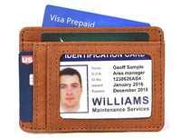 Utrera Leather Credit Card Holder - Chestnut