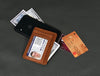 Utrera Leather Credit Card Holder - Chestnut