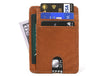 Utrera Leather Credit Card Holder - Chestnut