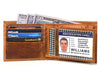 Cuenca Leather Bifold Mens Wallet - Caramel Brown - Aaron Leather Goods 