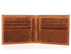 Cuenca Leather Bifold Mens Wallet - Caramel Brown - Aaron Leather Goods 