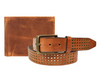 Omaha Leather Belt & Wallet Gift Combo