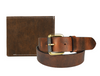 Frisco Leather Belt & Wallet Gift Combo