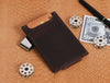 Sestao Leather Minimalist Money Clip Wallet -Walnut Brown