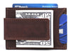 Sestao Leather Minimalist Money Clip Wallet -Walnut Brown