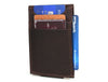 Sestao Leather Minimalist Money Clip Wallet -Walnut Brown