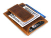 Sestao Leather Minimalist Money Clip Wallet - Caramel Brown