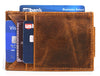 Sestao Leather Minimalist Money Clip Wallet - Caramel Brown - Aaron Leather Goods 