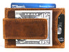 Sestao Leather Minimalist Money Clip Wallet - Caramel Brown