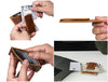 Sestao Leather Minimalist Money Clip Wallet - Caramel Brown - Aaron Leather Goods 