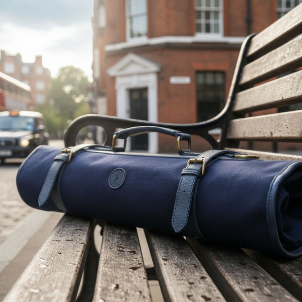 Malaga Canvas Knife Roll - Lavender - Aaron Leather Goods