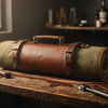Marchena Canvas Knife Roll - Gingerbread - Aaron Leather Goods