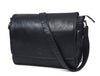 Savona Leather Messenger Bag - Raven Black