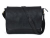 Savona Leather Messenger Bag - Raven Black