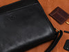 Savona Leather Messenger Bag - Raven Black