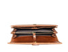 Mesa Hand Tooled Leather Clutch - Brown - Aaron Leather Goods Inc