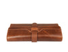 Mesa Hand Tooled Leather Clutch - Brown - Aaron Leather Goods Inc