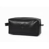 Minimalist Black Leather Wash Bag - Aaron Leather Goods