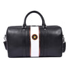 Minimalist Black Leather Weekender Duffle Bag - Aaron Leather Goods