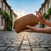 Omaha Leather Toiletry Bag - Tortilla Brown - Aaron Leather Goods Inc